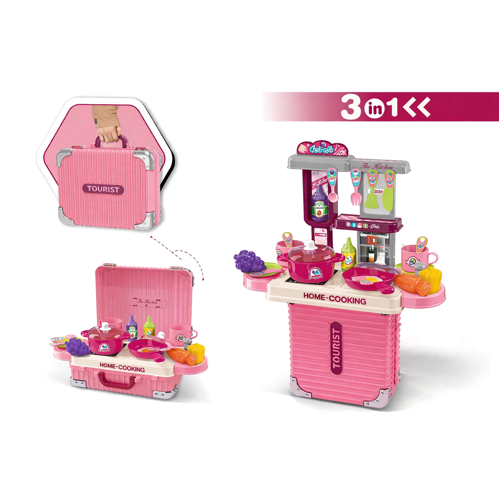 Suitcase Kitchen 3-in-1 set