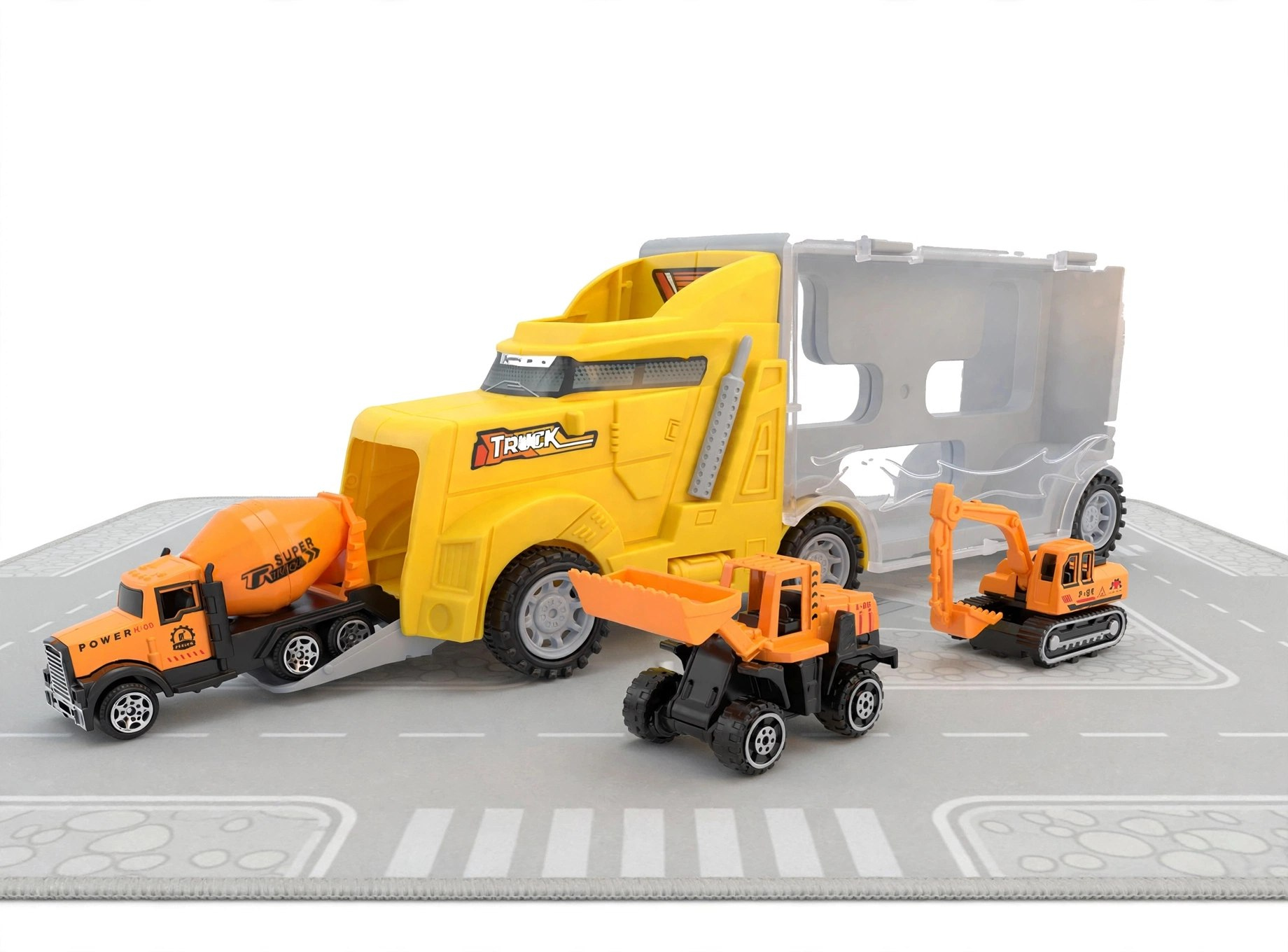 Carrier Container Truck with 3 mini car