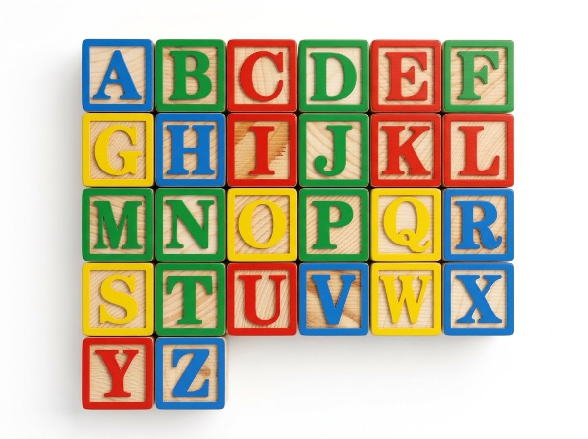 Wooden ABC 27 Printed Building Blocks