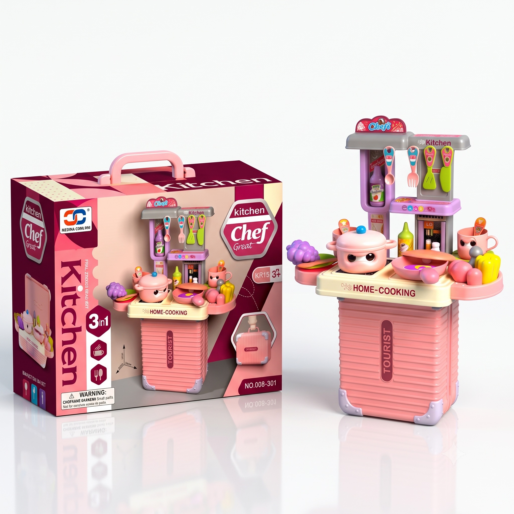 Suitcase Kitchen 3-in-1 set