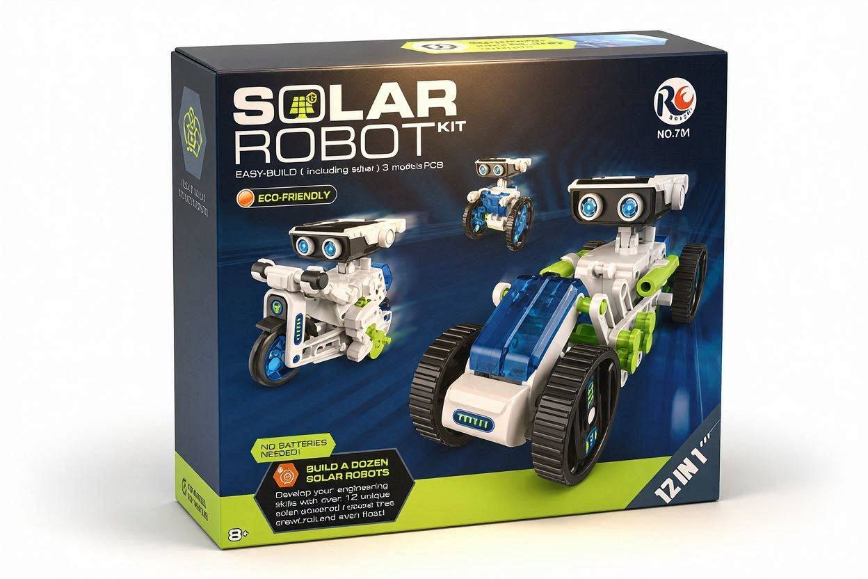 12-in-1 or 13-in-1 Solar Powered Robot STEM Toy Kit